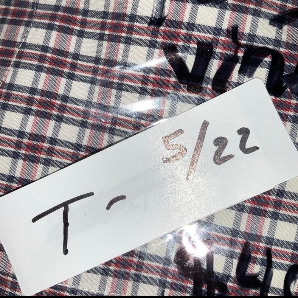 Mens Tommy Hilfiger red & white plaid button-up shirt Size L - Picture 7 of 7